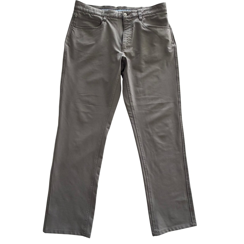 Footjoy Athletic Fit Golf Pants Men's 34x30‎ Grey Polyester Spandex Athletic Fit
